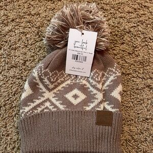 brown beanie hat